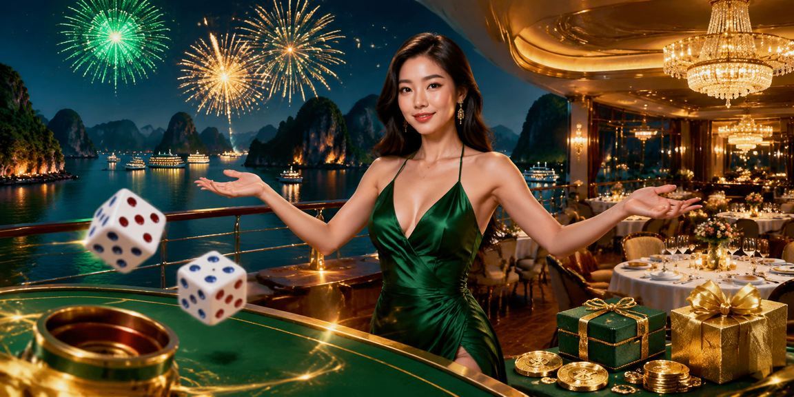 Bàn tài xỉu sôi động tại lễ hội Hạ Long với người chơi đặt cược hào hứng